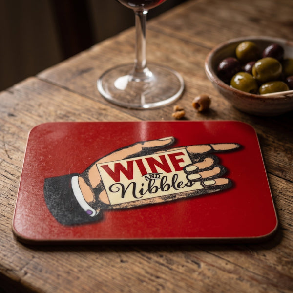 Handy Wine & Nibbles Coaster