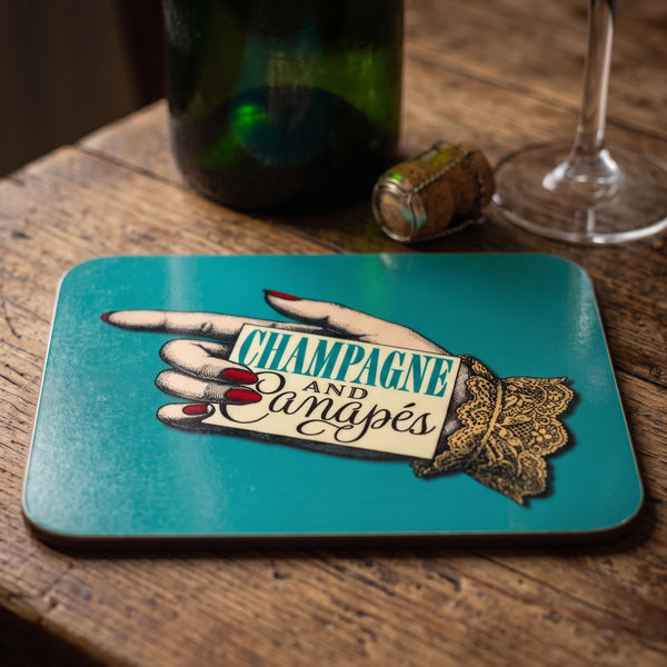 Handy Champagne & Canapés Coaster