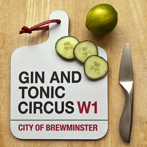 Gin & Tonic Circus Chopping Board