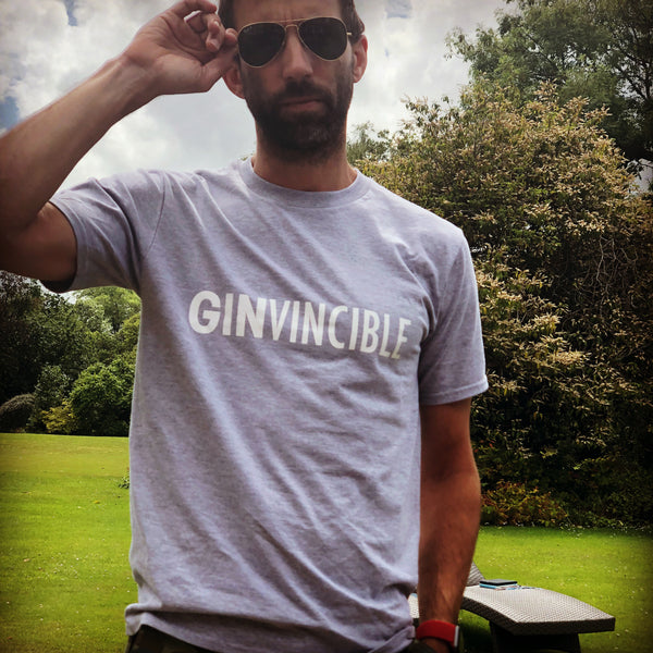 Ginvincible Unisex Relaxed fit Light Grey Tee