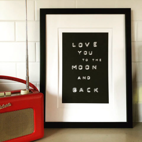 Love You to The Moon and Back Print
