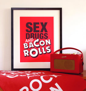 Bacon Rolls Signed Screen Print