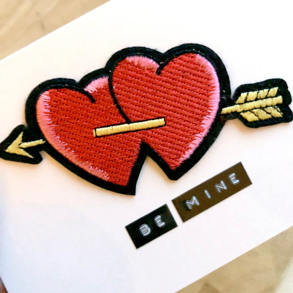 Be Mine Iron on Patch Card