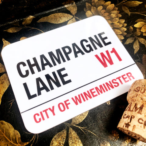 Champagne Lane Wineminster Coaster