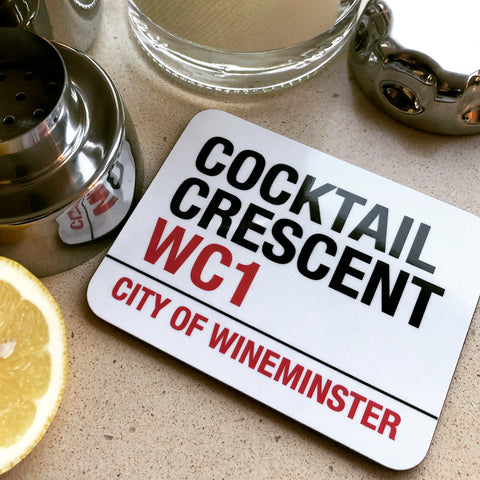 Cocktail Crescent Wineminster Coaster