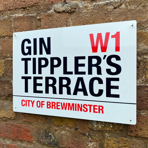 Gin Tippler's Terrace Metal Sign
