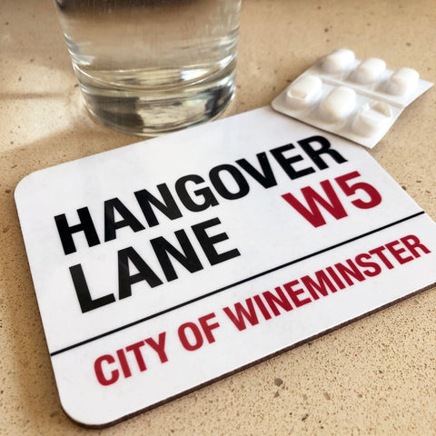 Hangover Lane Wineminster Coaster