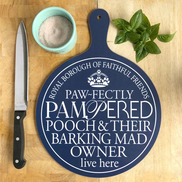 Barking Mad Owner Chopping Board
