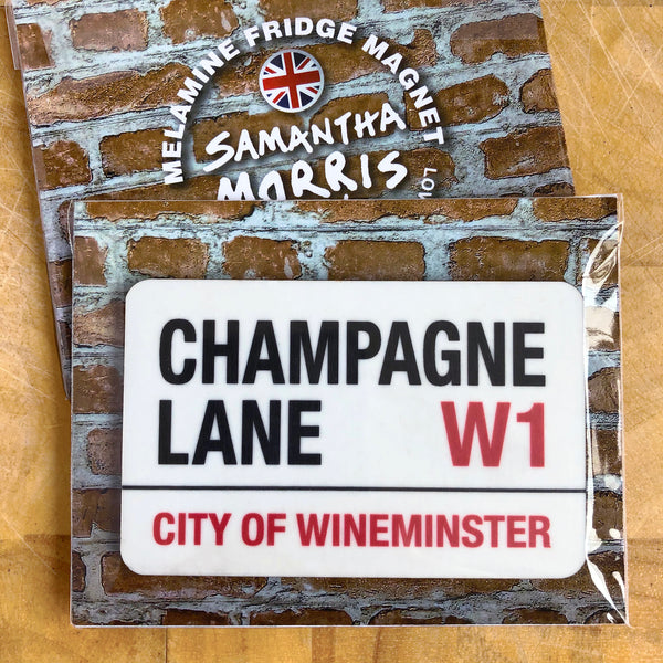 Champagne Lane Fridge Magnet