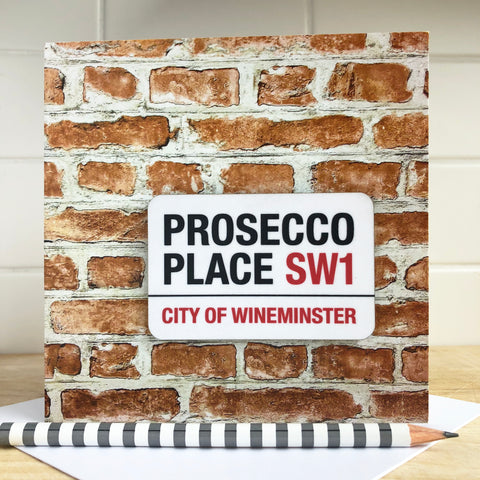 Prosecco Place Fridge Magnet Card
