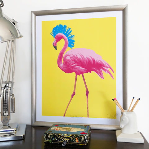 Punk Flamingo Print