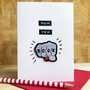 Mum/Dad/You Rock Iron on Patch Card