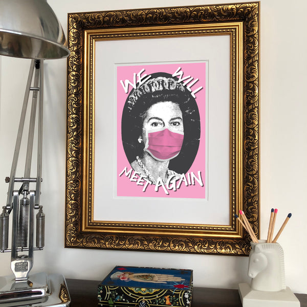 Pink We Will Meet Again Signed Print